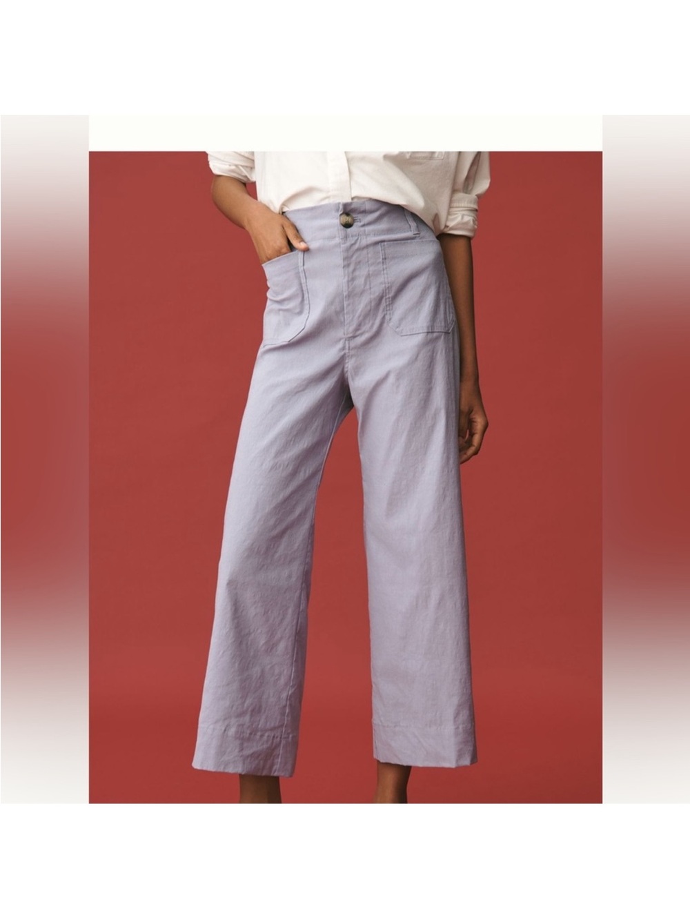Maeve by Anthropologie The Collette Pant Lavender size 26 Tall